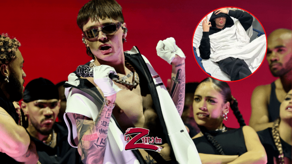 Peso Pluma sufre accidente en pleno concierto