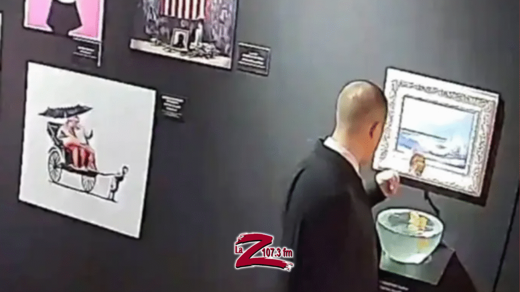 Un guardia de seguridad intentó comerse una obra de arte mientras trabajaba