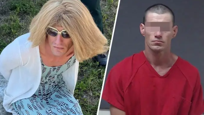 Un criminal se disfrazó de mujer para evitar el arresto: fracasó