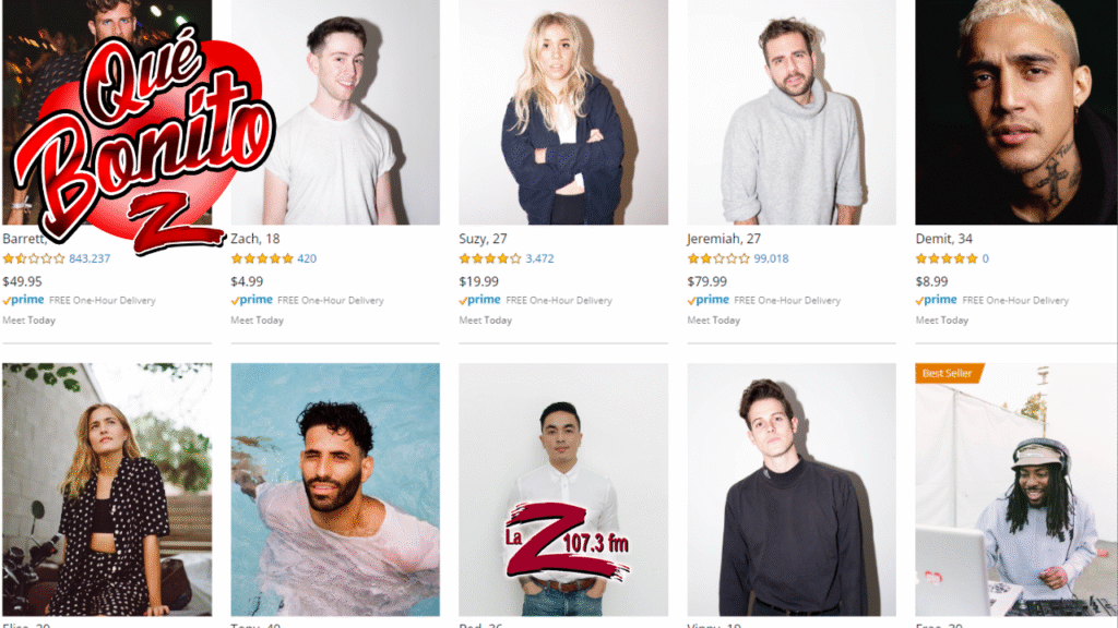 Un sitio en el que puedes comprar un novio(a) con entrega gratis en una hora