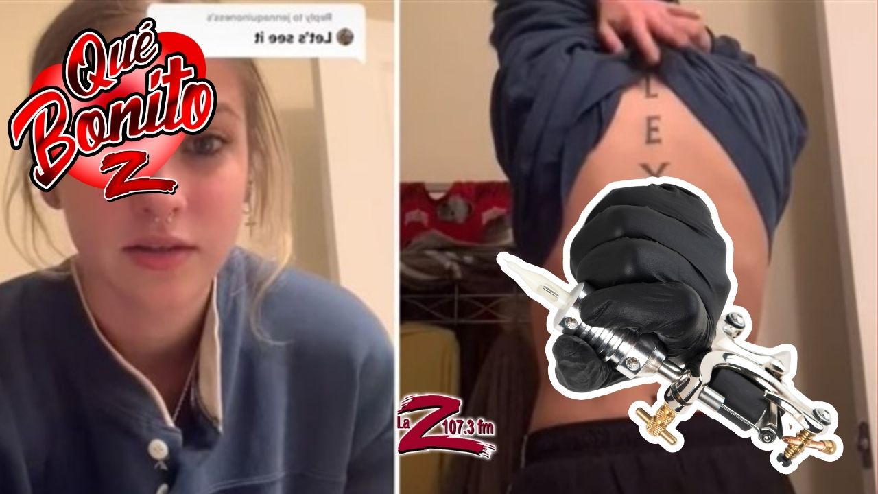 ¡Se tatúa el nombre de su novio en toda la espalda y la deja!
