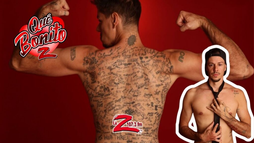 ¡Tiene más de 225 firmas tatuadas en la espalda!