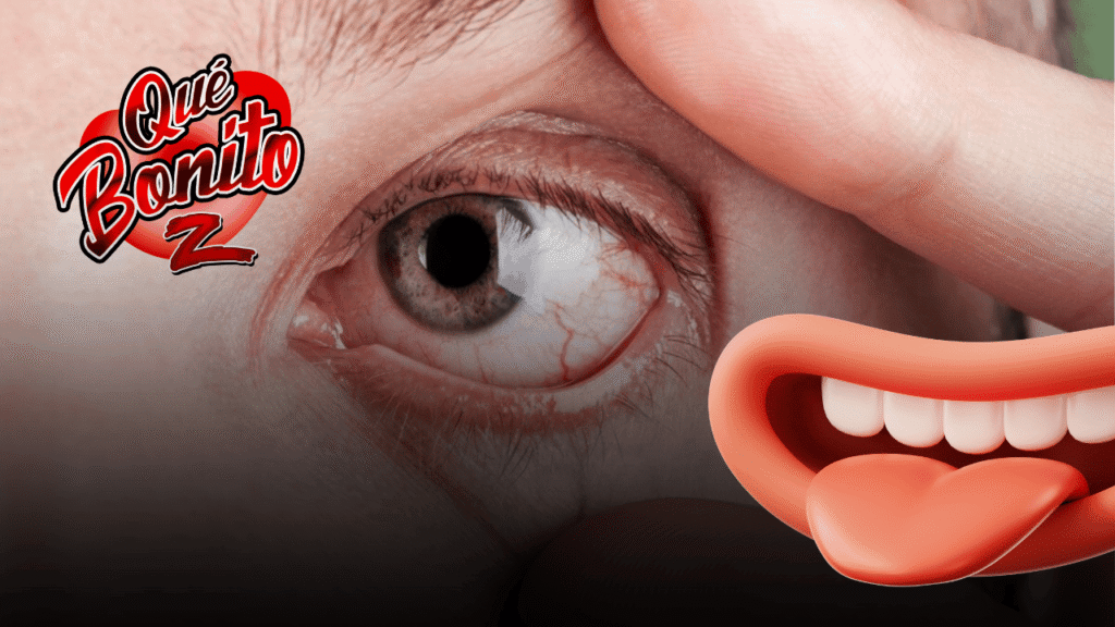 Una mujer puede curar problemas de la vista lamiendo los ojos