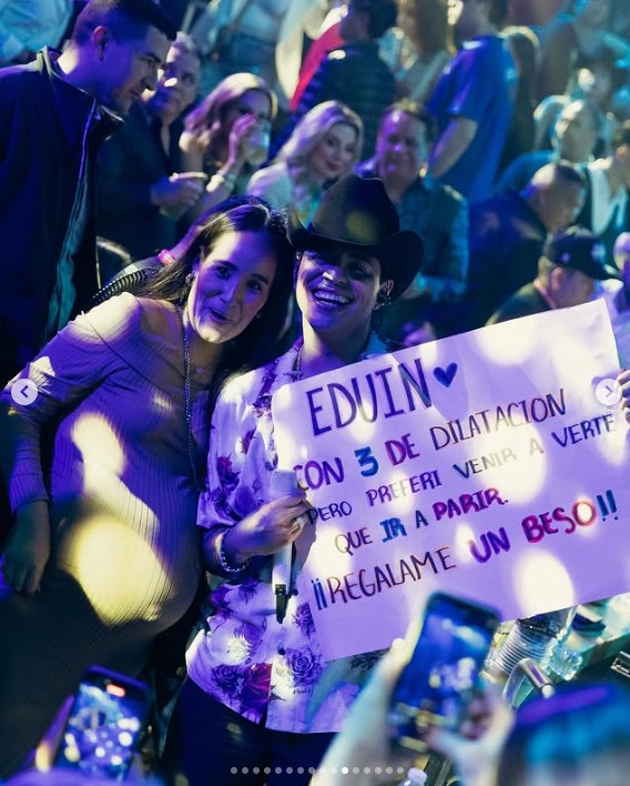 ¡Fan de Grupo Firme cambia sala de parto por concierto y recibe sorpresa de Eduin Caz!