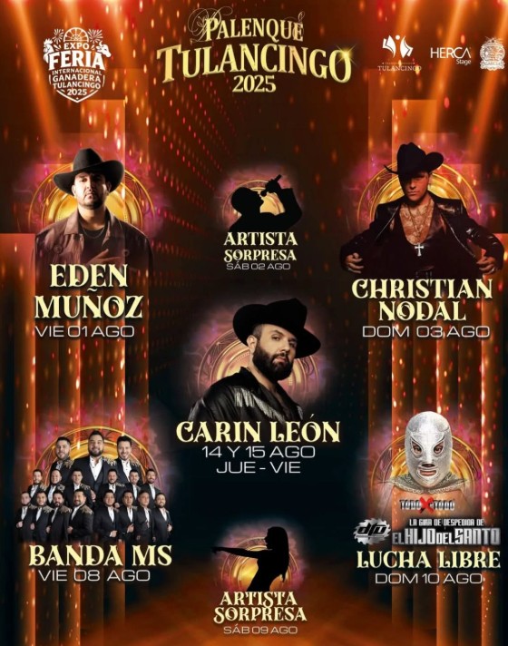 Palenque Tulancingo 2025: ¿Quiénes son los artistas confirmados?