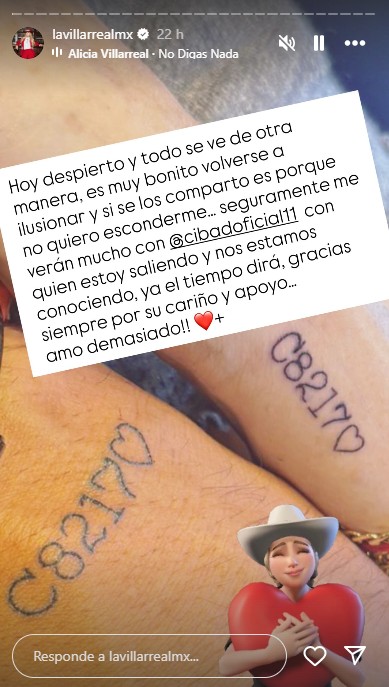 Alicia Villarreal confirma romance con famoso influencer