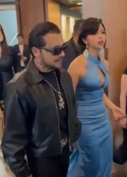 Ángela Aguilar reaparece con Christian Nodal en medio de escándalos, custodiada por un ejército de guardaespaldas