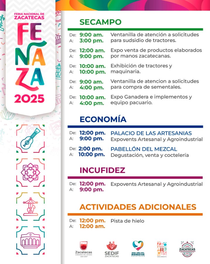 FENAZA 2025 anuncia cartel de la Feria de Zacatecas del 5-21 sept
