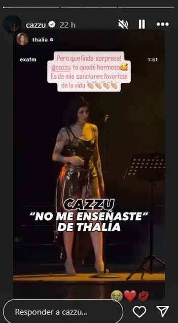 Thalía rompe el silencio y elogia a Cazzu por cantar su icónico tema “No Me Enseñaste”